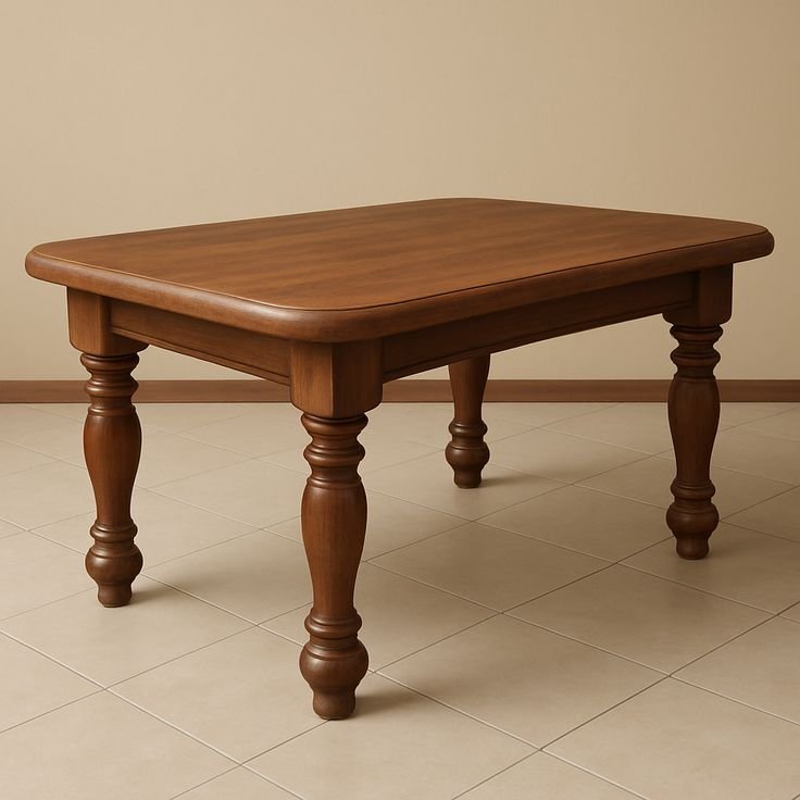 Solid teak heavy design 4 seater dining table